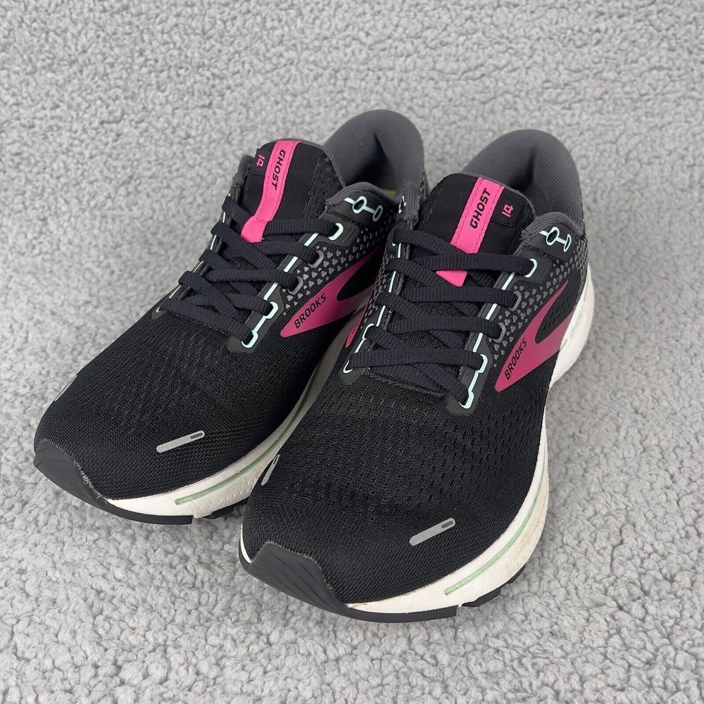 Brooks Ghost 14 Womens Running Shoes 9.5 Black With Premium "Sole" Cork Insoles